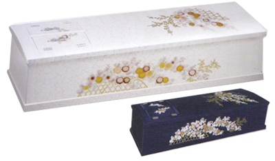 刺繍菊特別棺（白・紺）
